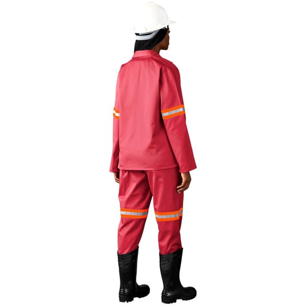 Trade Polycotton Conti Suit - Reflective Arms & Legs - Orange Tape - Image 3
