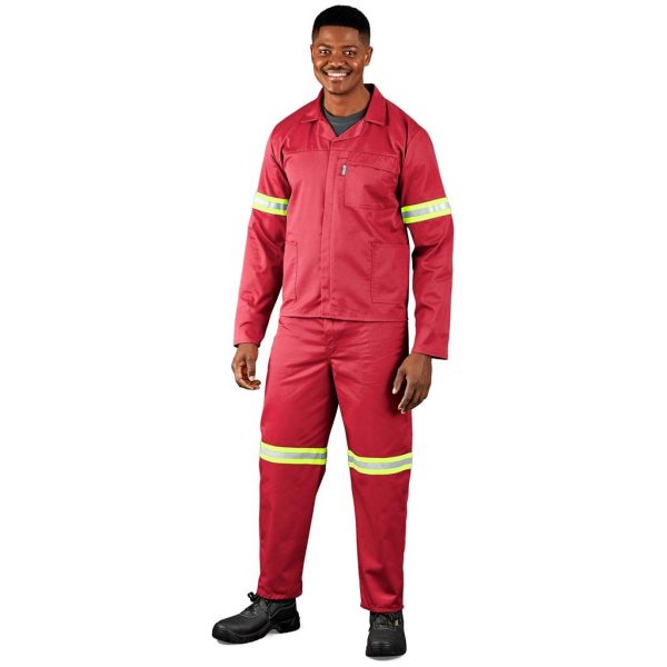 Trade Polycotton Conti Suit - Reflective Arms, Legs & Back - Yellow Tape - Image 5