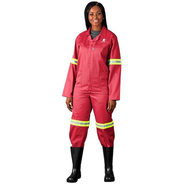 Trade Polycotton Conti Suit - Reflective Arms, Legs & Back - Yellow Tape - Image 3