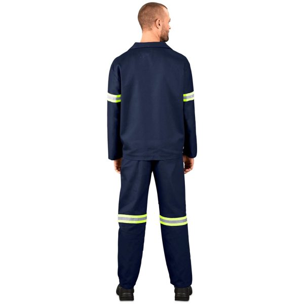 Technician 100% Cotton Conti Suit - Reflective Arms & Legs - Yellow Tape - Image 5