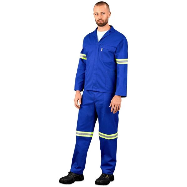 Technician 100% Cotton Conti Suit - Reflective Arms & Legs - Yellow Tape - Image 9