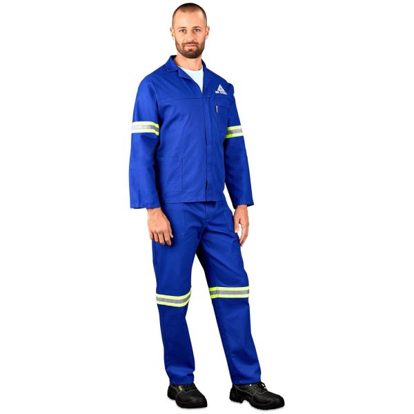 Technician 100% Cotton Conti Suit - Reflective Arms & Legs - Yellow Tape - Image 3