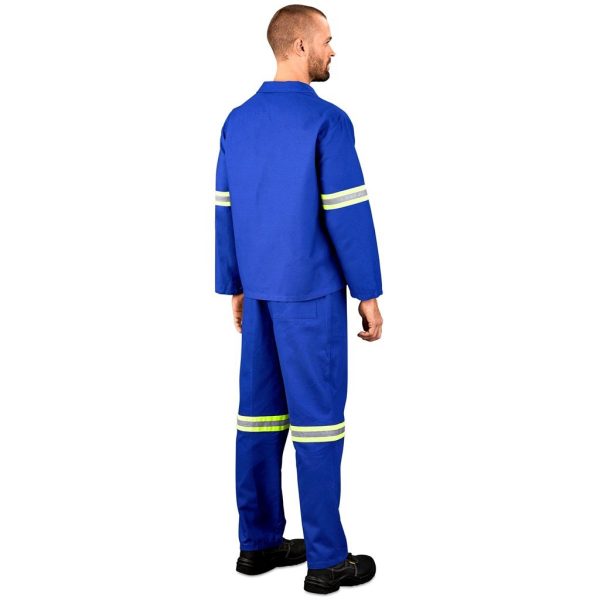 Technician 100% Cotton Conti Suit - Reflective Arms & Legs - Yellow Tape - Image 6