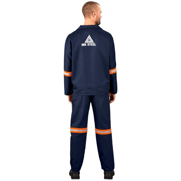 Technician 100% Cotton Conti Suit - Reflective Arms & Legs - Orange Tape - Image 5