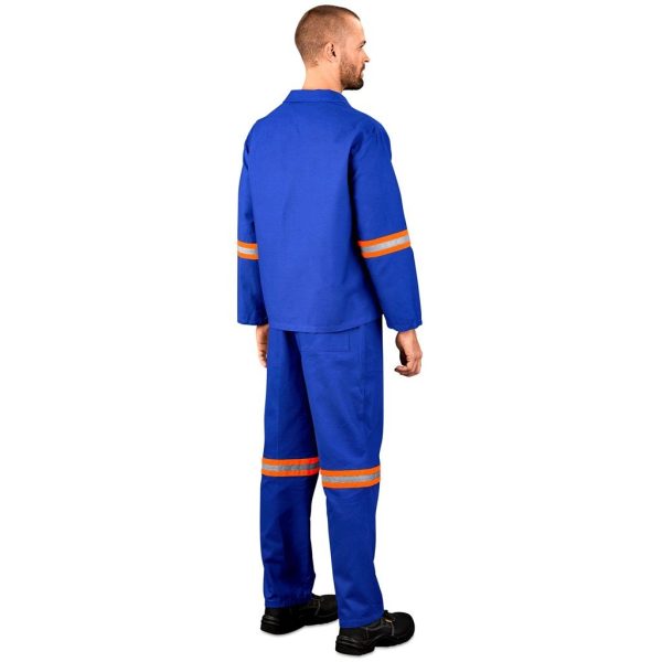 Technician 100% Cotton Conti Suit - Reflective Arms & Legs - Orange Tape - Image 7