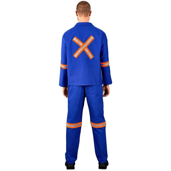 Technician 100% Cotton Conti Suit - Reflective Arms, Legs & Back - Orange Tape - Image 3