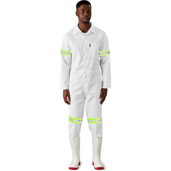 Safety Polycotton Boiler Suit - Reflective Arms & Legs - Yellow Tape - Image 5