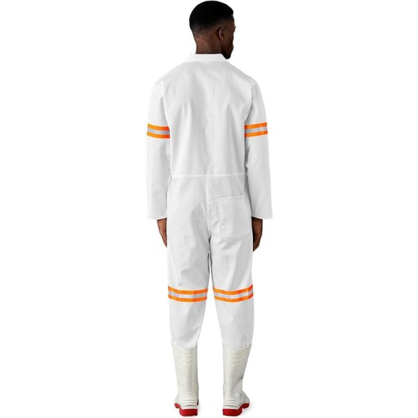 Safety Polycotton Boiler Suit - Reflective Arms & Legs - Orange Tape - Image 7