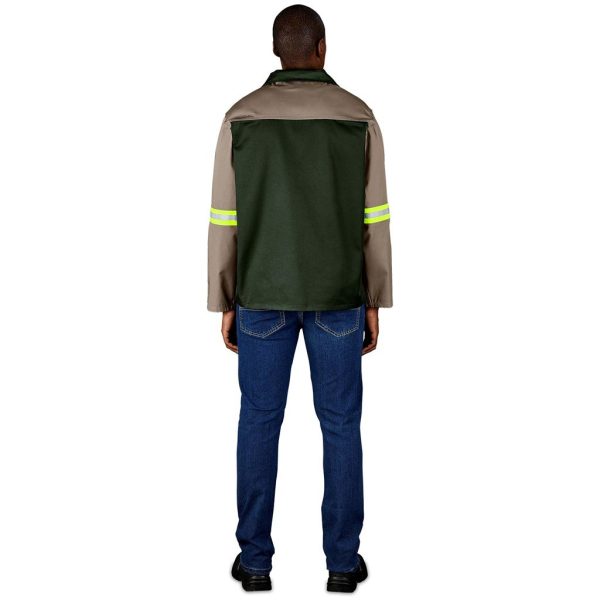 Site Premium Two-Tone Polycotton Jacket - Reflective Arms - Yellow Tape - Image 6