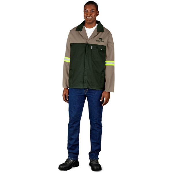 Site Premium Two-Tone Polycotton Jacket - Reflective Arms - Yellow Tape - Image 8