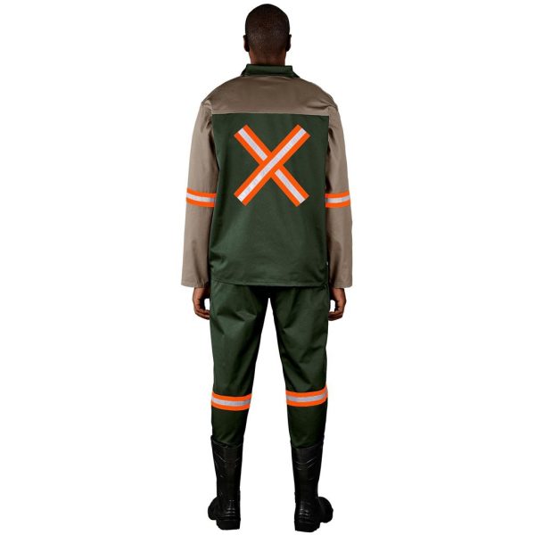 Site Premium Two-Tone Polycotton Jacket - Reflective Arms & Back - Orange Tape - Image 7