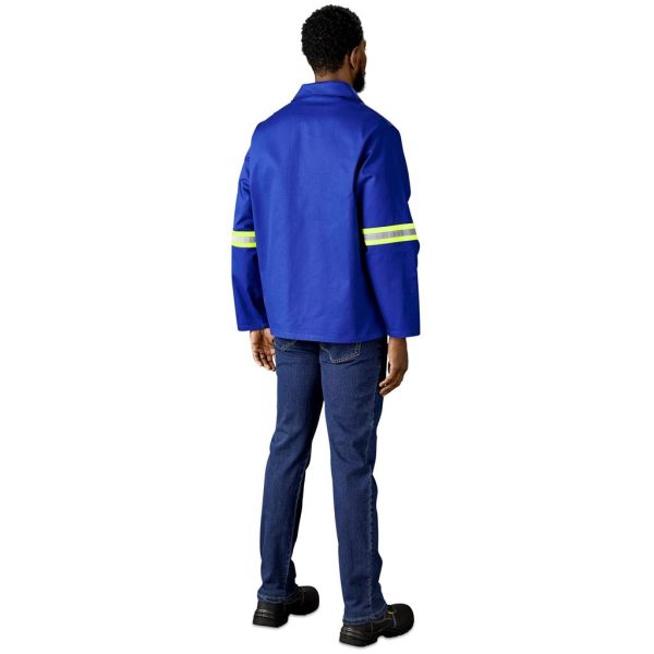 Artisan Premium 100% Cotton Jacket - Reflective Arms - Yellow Tape - Image 8