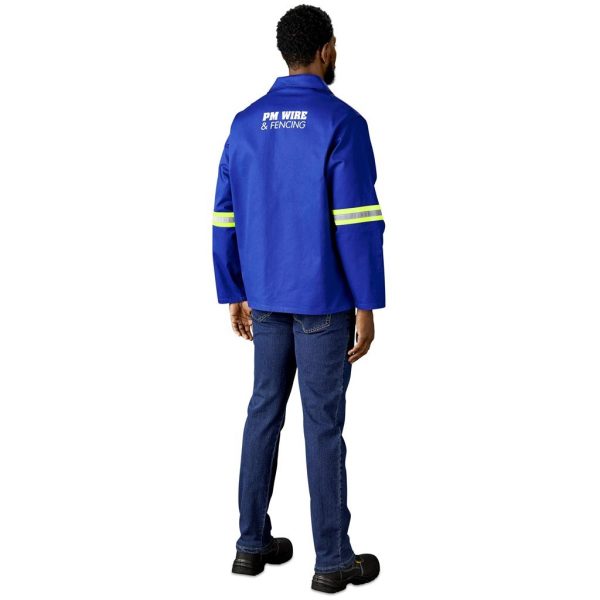 Artisan Premium 100% Cotton Jacket - Reflective Arms - Yellow Tape - Image 4