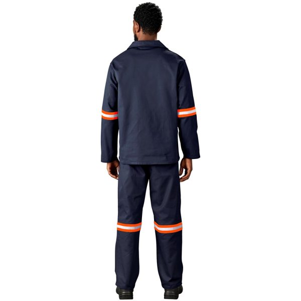 Artisan Premium 100% Cotton Jacket - Reflective Arms - Orange Tape - Image 2