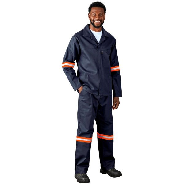 Artisan Premium 100% Cotton Jacket - Reflective Arms - Orange Tape - Image 11