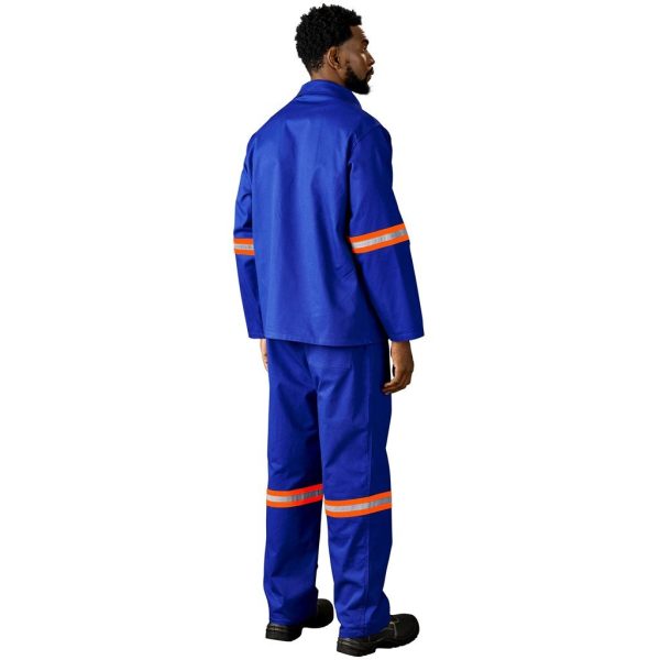 Artisan Premium 100% Cotton Jacket - Reflective Arms - Orange Tape - Image 4