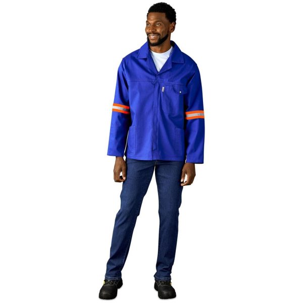 Artisan Premium 100% Cotton Jacket - Reflective Arms - Orange Tape - Image 7