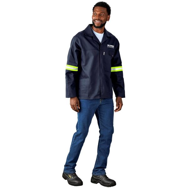 Artisan Premium 100% Cotton Jacket - Reflective Arms & Back - Yellow Tape - Image 9