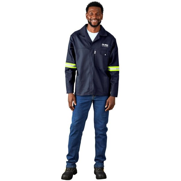 Artisan Premium 100% Cotton Jacket - Reflective Arms & Back - Yellow Tape - Image 15