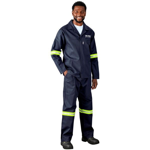 Artisan Premium 100% Cotton Jacket - Reflective Arms & Back - Yellow Tape - Image 6