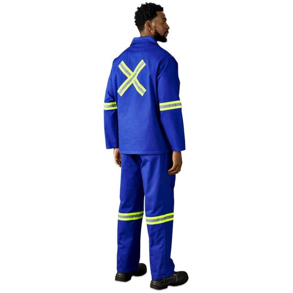 Artisan Premium 100% Cotton Jacket - Reflective Arms & Back - Yellow Tape - Image 10