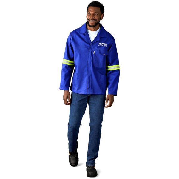 Artisan Premium 100% Cotton Jacket - Reflective Arms & Back - Yellow Tape - Image 21