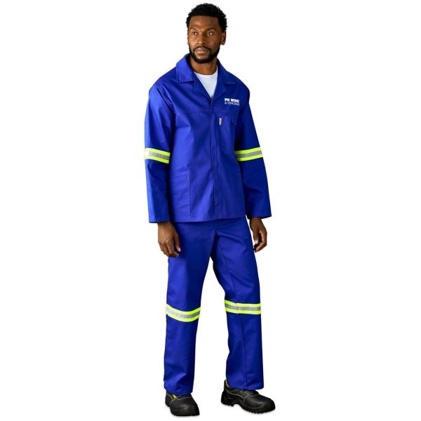 Artisan Premium 100% Cotton Jacket - Reflective Arms & Back - Yellow Tape - Image 14