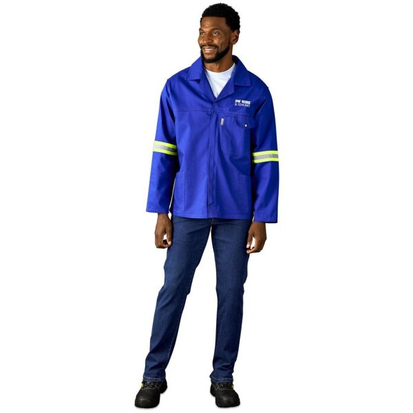 Artisan Premium 100% Cotton Jacket - Reflective Arms & Back - Yellow Tape - Image 11
