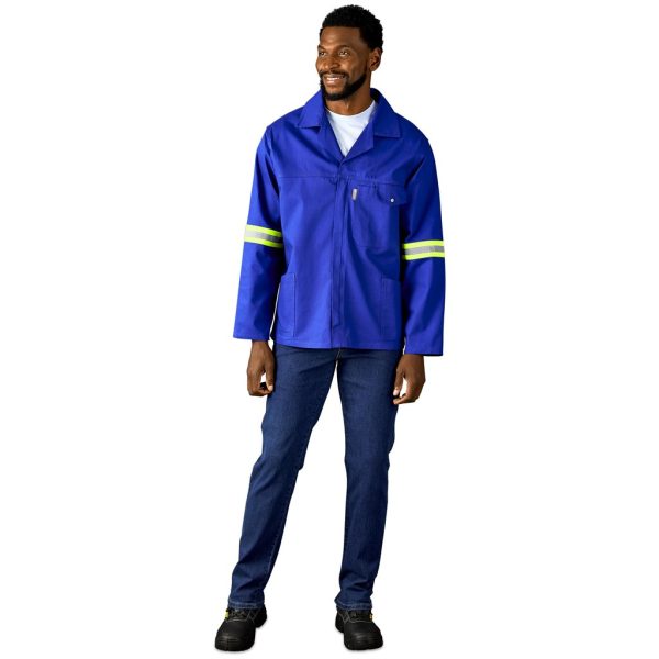 Artisan Premium 100% Cotton Jacket - Reflective Arms & Back - Yellow Tape - Image 20