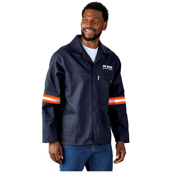 Artisan Premium 100% Cotton Jacket - Reflective Arms & Back - Orange Tape - Image 9