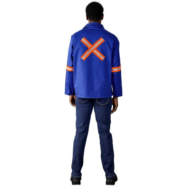 Artisan Premium 100% Cotton Jacket - Reflective Arms & Back - Orange Tape - Image 7