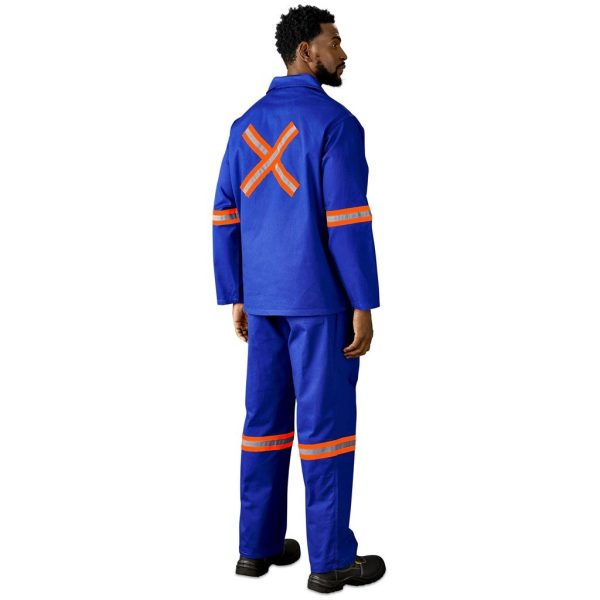 Artisan Premium 100% Cotton Jacket - Reflective Arms & Back - Orange Tape - Image 13