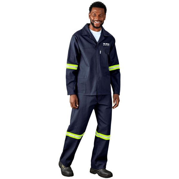 Artisan Premium 100% Cotton Pants - Reflective Legs - Yellow Tape - Image 14