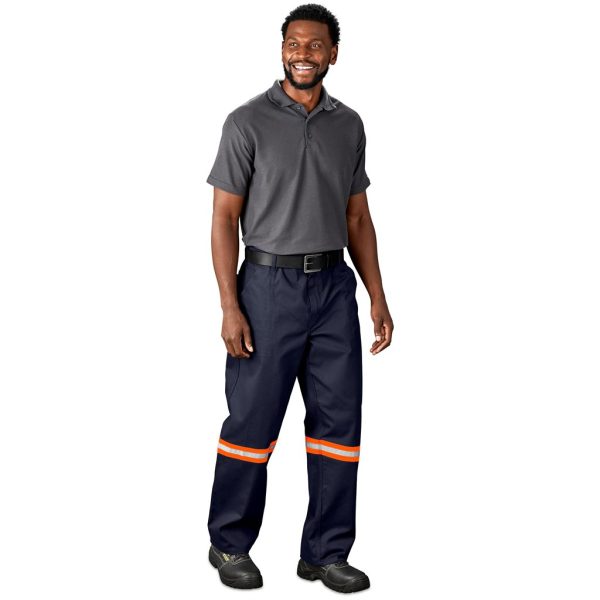 Artisan Premium 100% Cotton Pants - Reflective Legs - Orange Tape - Image 12