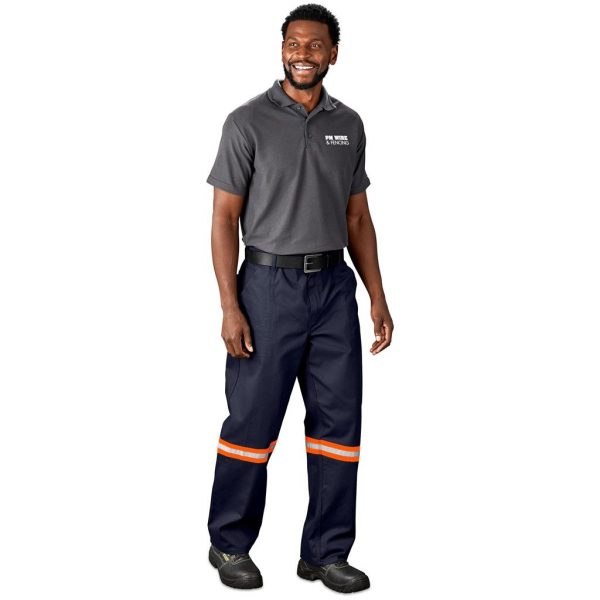 Artisan Premium 100% Cotton Pants - Reflective Legs - Orange Tape - Image 6