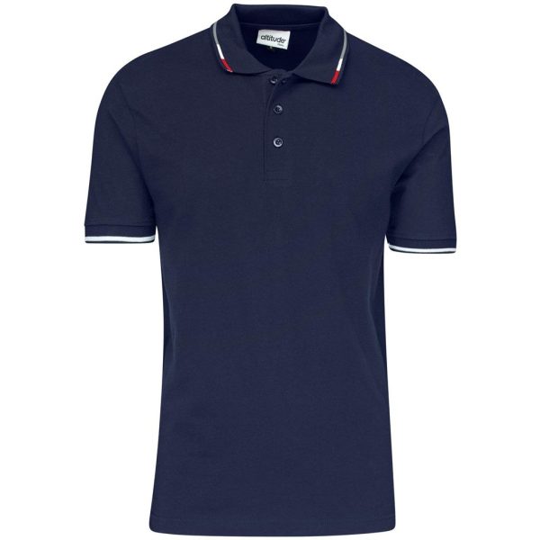 Mens Ash Golf Shirt - Navy - Image 4