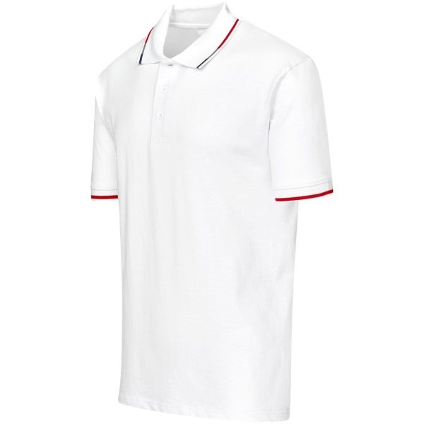 Mens Ash Golf Shirt - White - Image 5