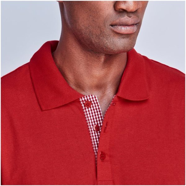 Mens New York Golf Shirt - Red - Image 4