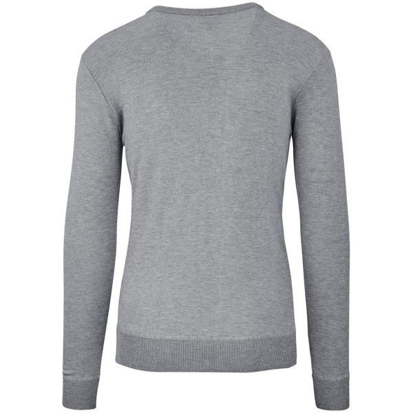 Mens Long Sleeve Peru V-Neck Jersey - Grey - Image 3