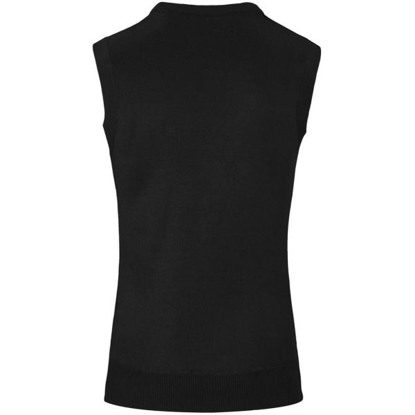 Mens Sleeveless Peru V-Neck Jersey - Black - Image 3