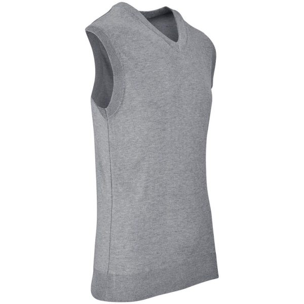 Mens Sleeveless Peru V-Neck Jersey - Grey - Image 3