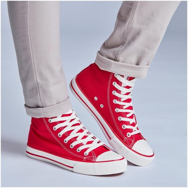 Unisex Retro High Top Canvas Sneaker - Image 3