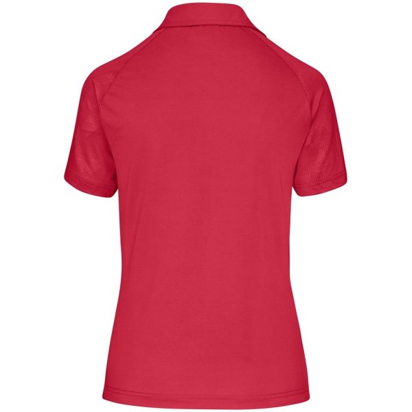 Ladies Santorini Golf Shirt - Red - Image 2