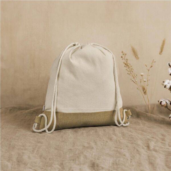Okiyo Bijin Jute & Cotton Drawstring Bag - Image 2
