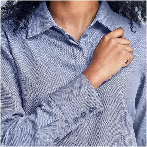 Ladies Long Sleeve Wallstreet Shirt - Navy - Image 2