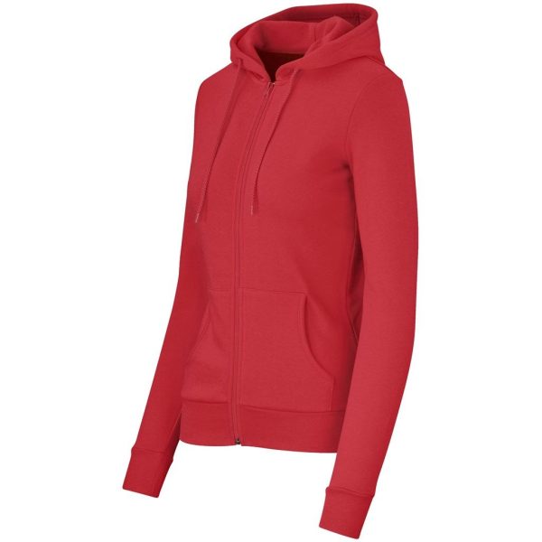 Ladies Bravo Hooded Sweater - Red - Image 2