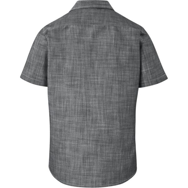 Mens Short Sleeve Windsor Shirt - Grey - Image 2