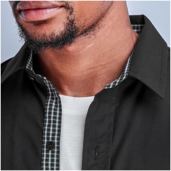 Mens Long Sleeve Warrington Shirt - Black - Image 5