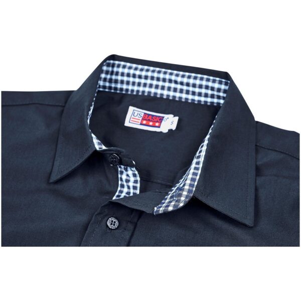 Mens Long Sleeve Warrington Shirt - Navy - Image 4