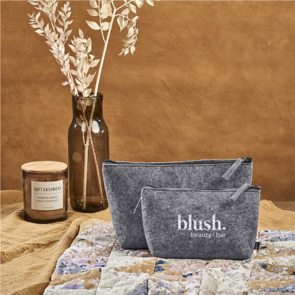 Okiyo Kesho Recycled PET Felt Mini Cosmetic Bag - Image 2